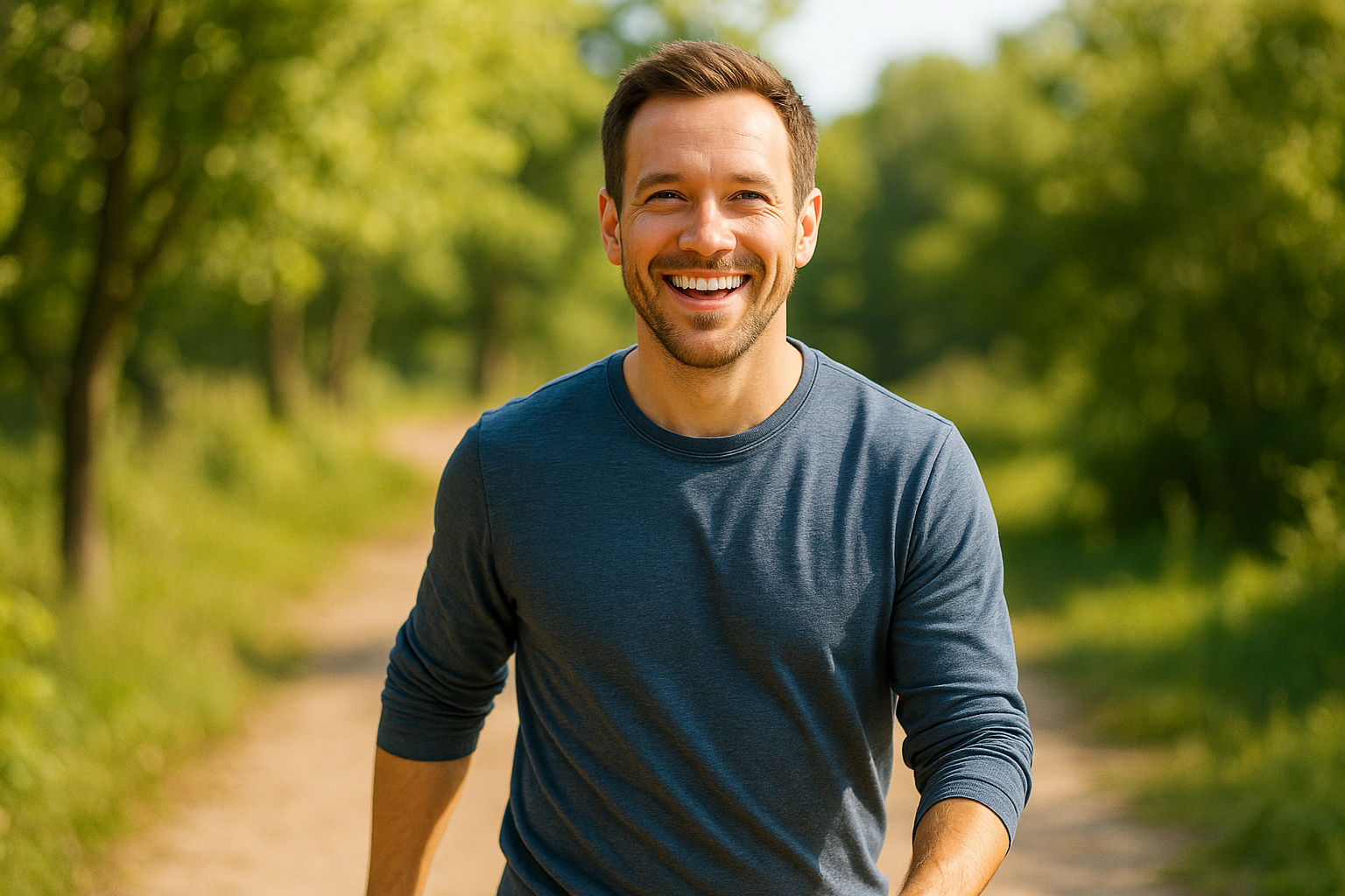 David Carter looking happy and healthy outdoors.