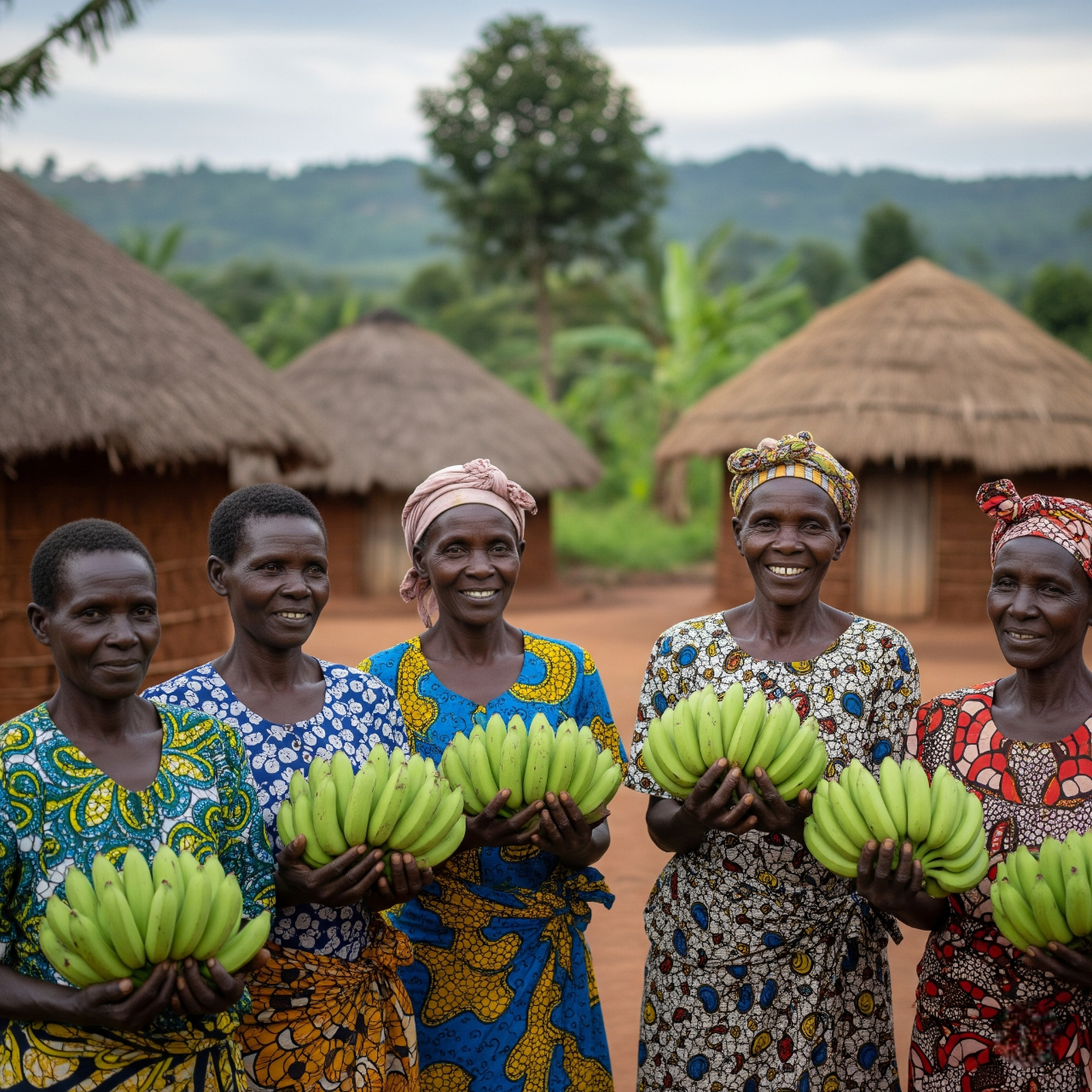 A depiction of the green banana ritual in Uganda